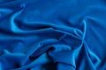 Blue soft velvet fabric drapery detail Royalty Free Stock Photo