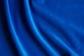 Blue soft velvet fabric detail Royalty Free Stock Photo