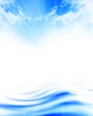 Blue soft waves Royalty Free Stock Photo