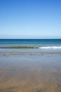 Blue soft waves lashing onto ballybunion beach