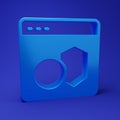 Blue Software, web developer programming code icon isolated on blue background. Javascript computer script random parts Royalty Free Stock Photo