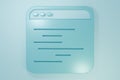 Blue Software, web developer programming code icon isolated on blue background. Javascript computer script random parts Royalty Free Stock Photo