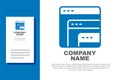 Blue Software, web developer programming code icon isolated on white background. Javascript computer script random parts Royalty Free Stock Photo