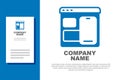Blue Software, web developer programming code icon isolated on white background. Javascript computer script random parts Royalty Free Stock Photo
