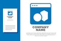 Blue Software, web developer programming code icon isolated on white background. Javascript computer script random parts Royalty Free Stock Photo