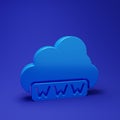 Blue Software, web development, programming concept icon isolated on blue background. Programming language and program Royalty Free Stock Photo