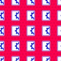 Blue Software, web development, programming concept icon isolated seamless pattern on red background. Programming Royalty Free Stock Photo