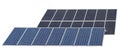 Blue Solar panel isolated on white background. Solar panels pattern for sustainable energy. Renewable solar energy. Alternative Royalty Free Stock Photo