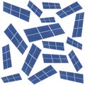 Blue Solar panel pattern isolated on white background. Solar panels pattern for sustainable energy. Renewable solar energy. Altern Royalty Free Stock Photo