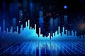 Blue sound wave visuals