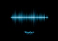 Blue sound waveform