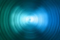 Blue sound waves or water waves with light on dark background. Abstract blue technology background Royalty Free Stock Photo