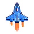 Flying Space Shuttle Isolated Icon Royalty Free Stock Photo