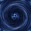 Blue space spiral shiny background. Time warp, traveling in space. Spiral galaxy with bright illumination Royalty Free Stock Photo