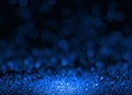 Blue sparkle glitter abstract background. Royalty Free Stock Photo