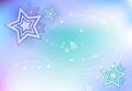 Blue Sparkling Background with stars Royalty Free Stock Photo
