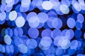 Blue Sparkling Lights Festive background with texture. Abstract Christmas twinkled bright bokeh defocused and Falling stars. Winte Royalty Free Stock Photo