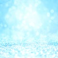 Blue Sparkling Defocused Lights Background