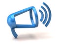 Blue speaker icon Royalty Free Stock Photo