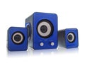 Blue speakers Royalty Free Stock Photo