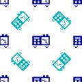 Blue Spectrometer icon isolated seamless pattern on white background. Vector