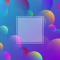 Blue spectrum background with color abstract bubbles pattern. Royalty Free Stock Photo