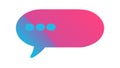 Blue Speech Bubble with Ellipsis Dots, vector design Generative AI Royalty Free Stock Photo