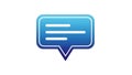 A blue speech bubble icon on a white background for communication and dialogue Royalty Free Stock Photo