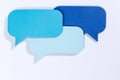 Blue speech bubbles with copyspace copy space communication information concept talking Royalty Free Stock Photo