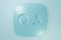 Blue Speech bubbles with Question and Answer icon isolated on blue background. Q and A symbol. FAQ sign. Chat speech Royalty Free Stock Photo