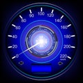 Blue speedometer car