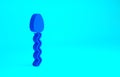 Blue Sperm icon isolated on blue background. Minimalism concept. 3d illustration 3D render