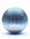 Blue Sphere Pattern Dotted Mesh on White Background Abstract Geometric Texture Royalty Free Stock Photo