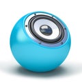Blue sphere speaker Royalty Free Stock Photo