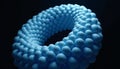 Blue Spheres Form Circular Structure Royalty Free Stock Photo