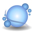 Blue Spheres Web Site Logo Royalty Free Stock Photo
