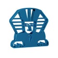 Blue Sphinx - mythical creature of ancient Egypt icon isolated on transparent background. Royalty Free Stock Photo