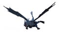 Blue spiked flying dragon on a white background Royalty Free Stock Photo