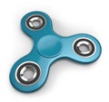 Blue spinner with shadow isolated on white Royalty Free Stock Photo