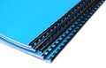 Blue Spiral bound note books Royalty Free Stock Photo