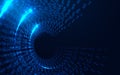 Blue spiral with a blue center technology. Big data concept Royalty Free Stock Photo