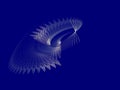 Blue spiral fractal