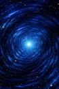 blue spiral galaxy with stars in the background Royalty Free Stock Photo