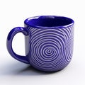 Indigo Spiral Design 3d Mug With Slippery Finish