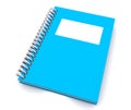Blue spiral notebook Royalty Free Stock Photo