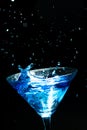 Blue splashing cocktail Royalty Free Stock Photo