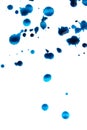 Blue splattered