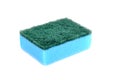 A blue sponge dish isolated Royalty Free Stock Photo