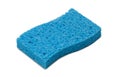 Blue and Sponge Used for Cleaning on a White Background Royalty Free Stock Photo