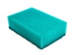 Blue sponge for ware washing isolated on a white background. Royalty Free Stock Photo